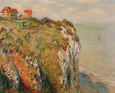 Cliff at Dieppe, 1882 af Claude Monet